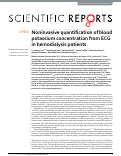 Cover page: Noninvasive quantification of blood potassium concentration from ECG in hemodialysis patients