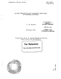 Cover page: OBSOLETE ON THE DESTRUCTION OF MAGNETIC SURFACES IN TOROIDAL SYSTEMS