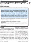 Cover page: Stress-Induced Nuclear RNA Degradation Pathways Regulate Yeast Bromodomain Factor 2 to Promote Cell Survival