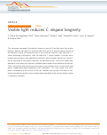 Cover page: Visible light reduces C. elegans longevity