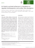 Cover page: Scl binds to primed enhancers in mesoderm to regulate hematopoietic and cardiac fate divergence