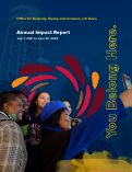 Cover page of "You Belong Here," Impact Report, 2021-2022