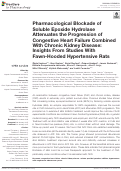 Cover page: Pharmacological Blockade of Soluble Epoxide Hydrolase Attenuates the Progression of Congestive Heart Failure Combined With Chronic Kidney Disease: Insights From Studies With Fawn-Hooded Hypertensive Rats