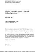Cover page: Develop Precision Docking Function for Bus Operation