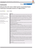 Cover page: Climate affects the rate at which species successively flower: Capturing an emergent property of regional floras