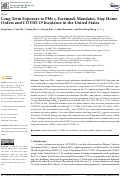 Cover page: Long-Term Exposure to PM2.5, Facemask Mandates, Stay Home Orders and COVID-19 Incidence in the United States