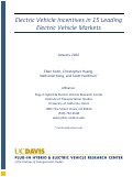 Cover page of Electric Vehicle Incentives in 15 Leading Electric Vehicle Markets
