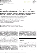 Cover page: 20th century changes in carbon isotopes and water-use efficiency: tree-ring-based evaluation of the CLM4.5 and LPX-Bern models