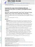 Cover page: Outcomes for a Large Cohort of Patients with Rectal Neuroendocrine Tumors: an Analysis of the National Cancer Database