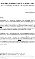 Cover page: Réflections préliminaires à une étude du theme de l’eau et de l’extase dans la littérature et le cinéma franco-vietnamiens