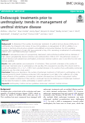 Cover page: Endoscopic treatments prior to urethroplasty: trends in management of urethral stricture disease