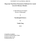Cover page: Bayesian Non/Semi-Parametric Methods for Latent Growth Mixture Models