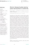 Cover page: Chronic disease burden among Latino farmworkers in California
