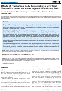 Cover page: Effects of Fluctuating Daily Temperatures at Critical Thermal Extremes on Aedes aegypti Life-History Traits