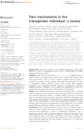 Cover page: Pain mechanisms in the transgender individual: a review.