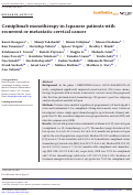 Cover page: Cemiplimab monotherapy in Japanese patients with recurrent or metastatic cervical cancer.