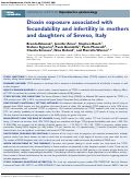 Cover page: Dioxin exposure associated with fecundability and infertility in mothers and daughters of Seveso, Italy