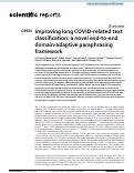 Cover page: Improving long COVID-related text classification: a novel end-to-end domain-adaptive paraphrasing framework.