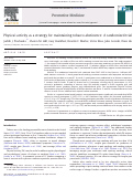 Cover page: Physical activity as a strategy for maintaining tobacco abstinence: a randomized trial.