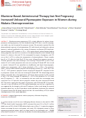 Cover page: Efavirenz-Based Antiretroviral Therapy but Not Pregnancy Increased Unbound Piperaquine Exposure in Women during Malaria Chemoprevention