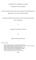 Cover page: The role of feedback in speech motor learning : insights from healthy speakers and applications to the treatment of apraxia of speech