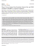 Cover page: Phase I First-in-Human Dose Escalation Study of the oral SF3B1 modulator H3B-8800 in myeloid neoplasms.