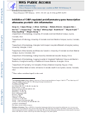 Cover page: Inhibition of CtBP-Regulated Proinflammatory Gene Transcription Attenuates Psoriatic Skin Inflammation