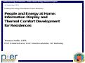 Cover page: People and Energy at Home: Information Display and Thermal Comfort Development for Residences