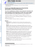 Cover page: Factors Associated With Progression of Lung Function Abnormalities in HIV-Infected Individuals