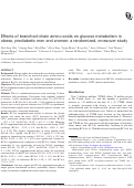 Cover page: Effects of branched-chain amino acids on glucose metabolism in obese, prediabetic men and women: a randomized, crossover study.