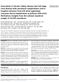 Cover page: Association of chronic kidney disease and end-stage renal disease with procedural complications and in-hospital outcomes from left atrial appendage occlusion device implantation in patients with atrial fibrillation: Insights from the national inpatient sample of 36,065 procedures
