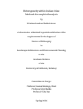 Cover page: Heterogeneity within Indian cities: Methods for empirical analysis