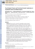 Cover page: Psychological Trauma and Functional Somatic Syndromes