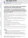 Cover page: Associations of social, physical, and financial factors with diet quality among older, community-dwelling women.