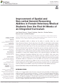 Cover page: Improvement of Spatial and Non-verbal General Reasoning Abilities in Female Veterinary Medical Students Over the First 64 Weeks of an Integrated Curriculum.