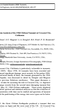 Cover page: High Resolution Analysis of the 1960 Chilean Tsunami at Crescent City, California