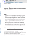 Cover page: Neural responses to social evaluation: The role of fear of positive and negative evaluation.