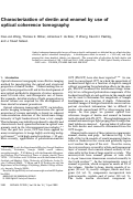 Cover page: Characterization of dentin and enamel by use of optical coherence tomography.