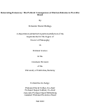 Cover page: Renovating Democracy: The Political Consequences of Election Reforms in Post-War Brazil