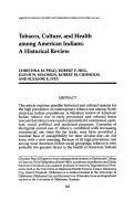 Cover page: Tobacco, Culture, and Health among American Indians: A Historical Review