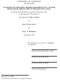 Cover page: Analysis of Genomic Rearrangements in Cancer from High Throughput Sequencing Data