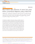Cover page: Non-invasive early detection of cancer four years before conventional diagnosis using a blood test
