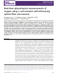 Cover page: Real-time physiological measurements of oxygen using a non-invasive self-referencing optical fiber microsensor