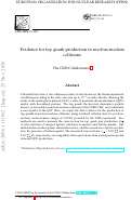 Cover page: Evidence for Top Quark Production in Nucleus-Nucleus Collisions