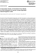 Cover page: Comparative Study of Xenobiotic-Free Media for the Cultivation of Human Limbal Epithelial Stem/Progenitor Cells