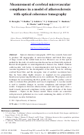 Cover page: Measurement of cerebral microvascular compliance in a model of atherosclerosis with optical coherence tomography