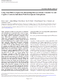 Cover page: Using Task-fMRI to Explore the Relationship Between Lifetime Cannabis Use and Cognitive Control in Individuals With First-Episode Schizophrenia