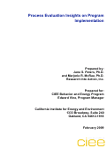 Cover page of Process Evaluation Insights on Program Implementation