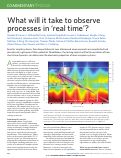 Cover page: What will it take to observe processes in 'real time'?