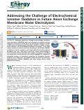 Cover page: Addressing the Challenge of Electrochemical Ionomer Oxidation in Future Anion Exchange Membrane Water Electrolyzers